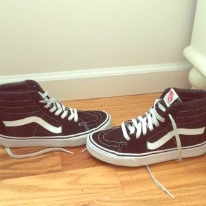 Women’s High Top Black Vans Size 8